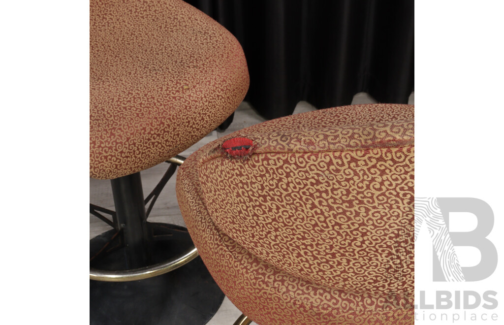Set of Four Upholstered Poker Machine Stools by Aristocrat