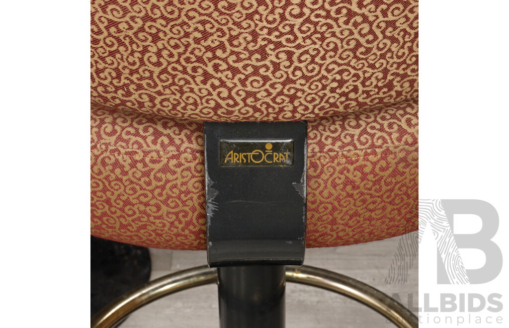 Set of Four Upholstered Poker Machine Stools by Aristocrat