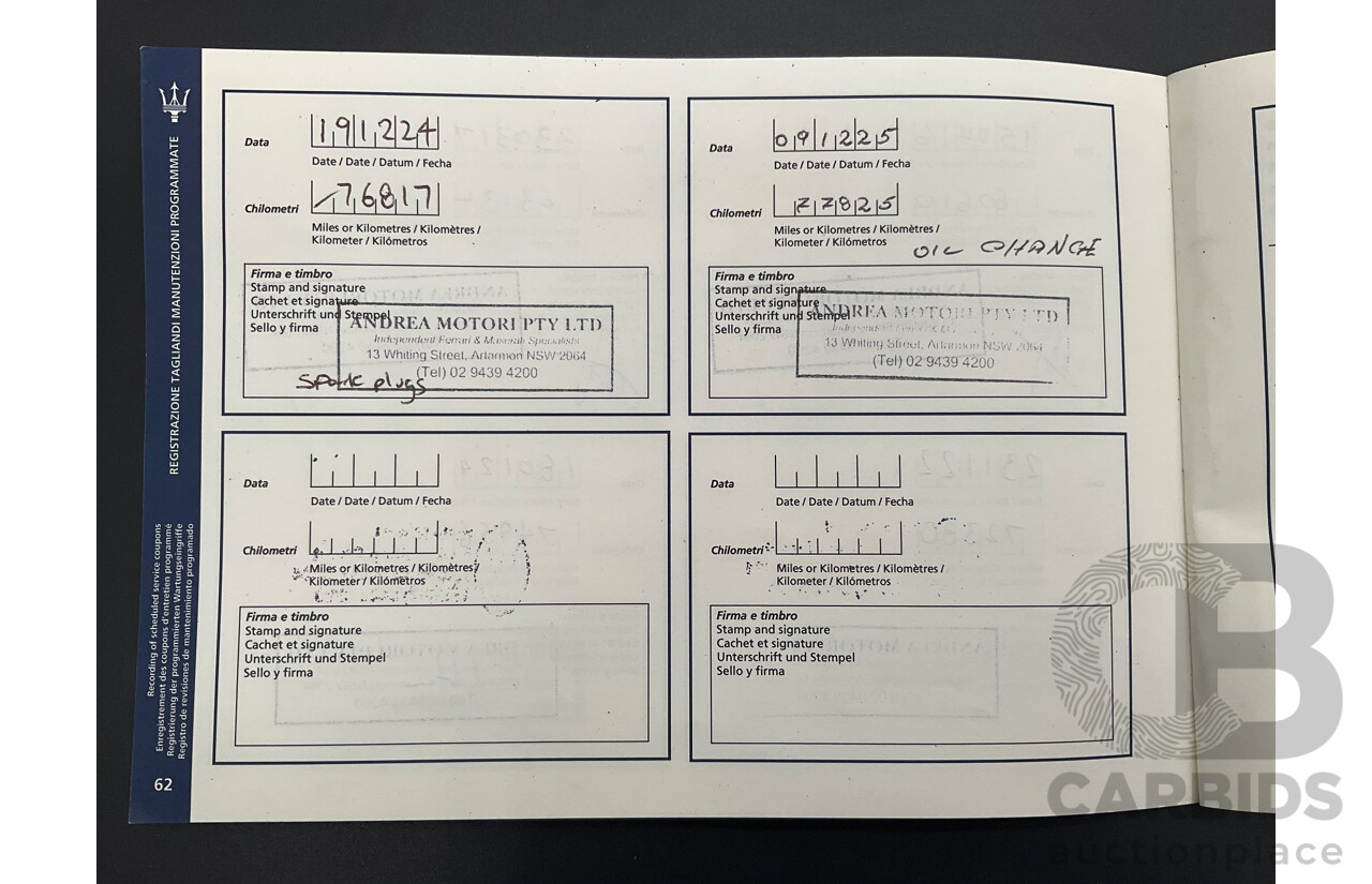 7/2005 Maserati Coupe Cambiocorsa 2d Coupe Grigio Alfieri Metallic Grey V8 4.2L