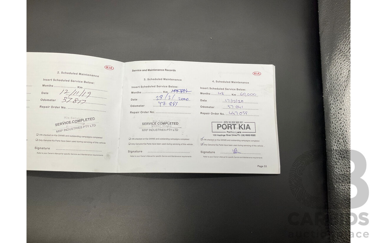 6/2018 Kia Carnival S YP MY16 Update 4d Wagon Snow White Pearl V6 3.3L - 8 Seater