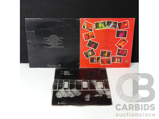 Collection of Three AC/DC LP Records
