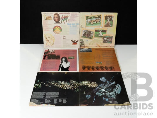 Collection of Five Popular Rock and Roll Double LP Records