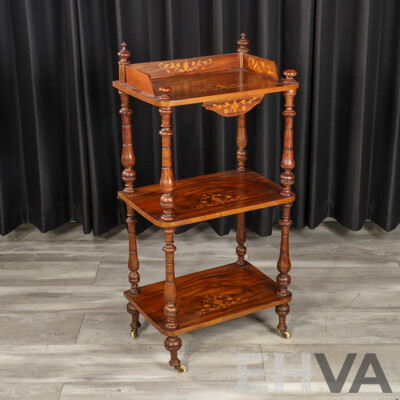 Victorian Walnut Three Tier What-Not