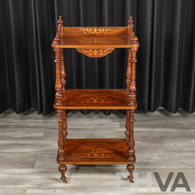 Victorian Walnut Three Tier What-Not