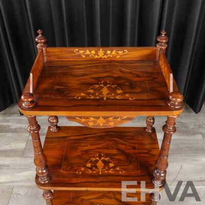 Victorian Walnut Three Tier What-Not