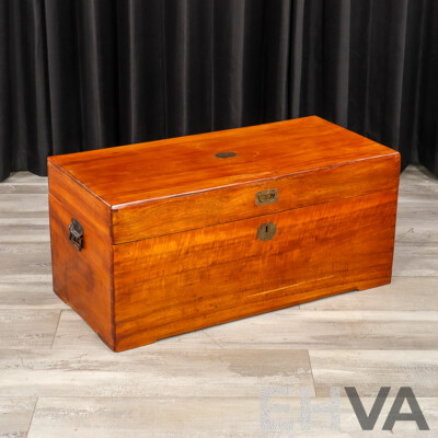 Vintage Teak Shipping Trunk