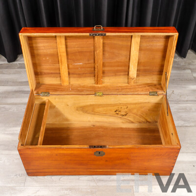 Vintage Teak Shipping Trunk
