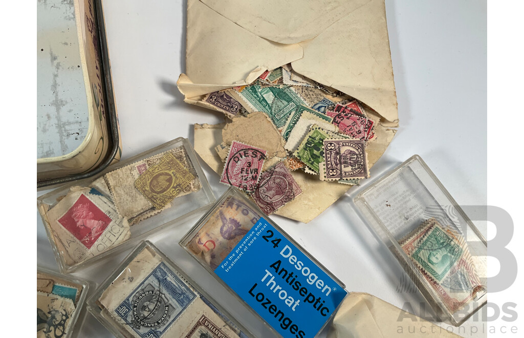 Collection of Vintage Stamp Albums Including Australian Predecimal, 1900's, QV, KGV, United Kingdom Penny Red, USA, Germany, France, Italy, Japan, China, Russia and More