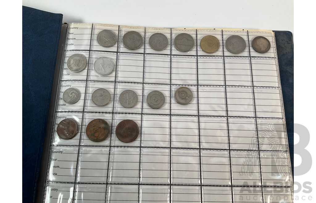 Collection of International Coins and Notes Including Two Australian Two Dollar Notes 1979 Knight/Stone, 1983 Johnston/Stone, Coin Album of USA, Singapore, Germany, Philippines, Fiji, Assortment of Coins - Approximately 1.3 Kilograms