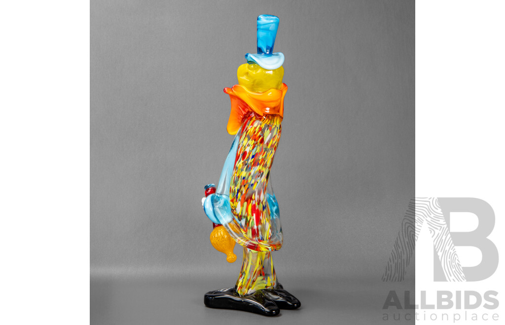 Hand Blown Murano Glass Clown Figure