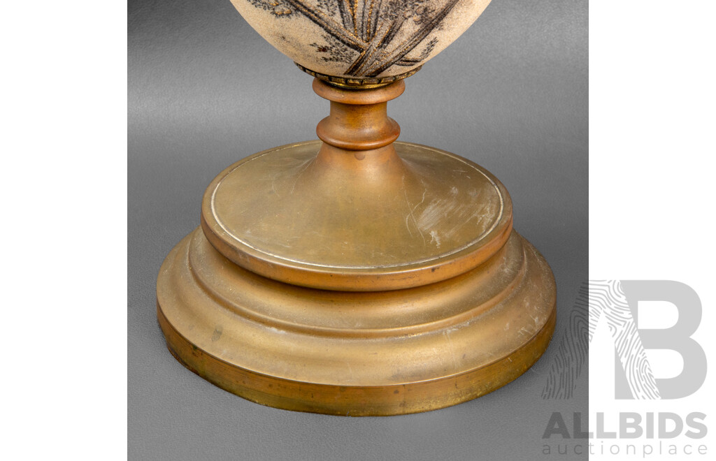 Vintage Ceramic and Copper Single Stemmed Chalice