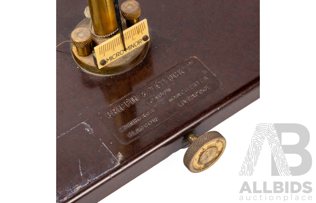 Set of Vintage Brass Balance Scales by Griffin & Tatlock