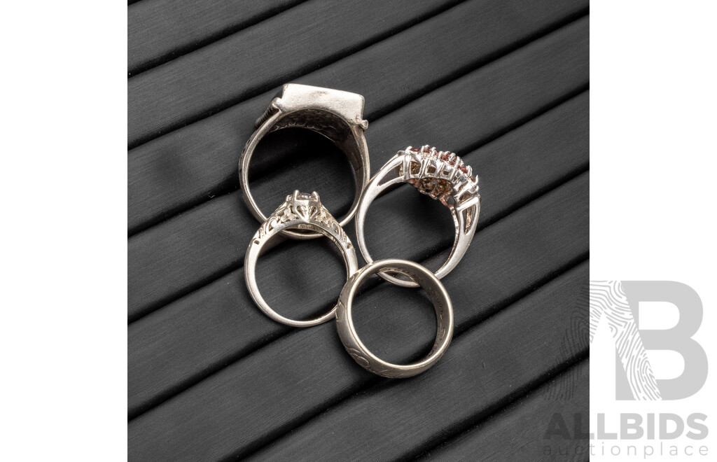 Collection of Sterling Silver Rings - Lot of 4