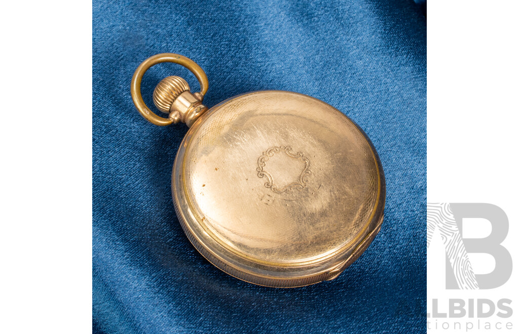 Vintage 9ct Lined Pocket Watch - 883910