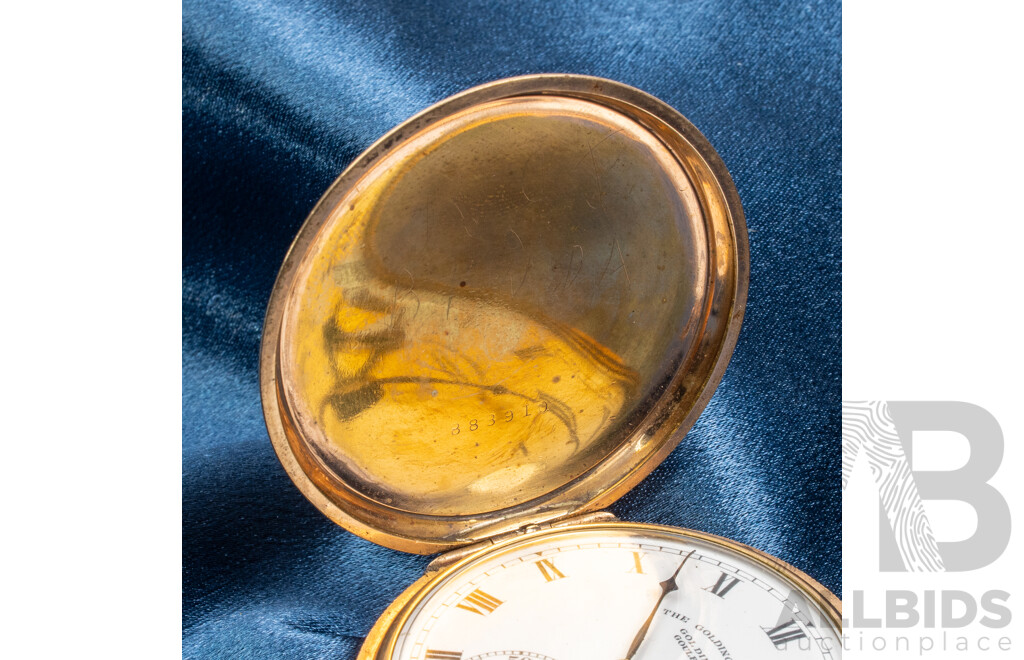 Vintage 9ct Lined Pocket Watch - 883910