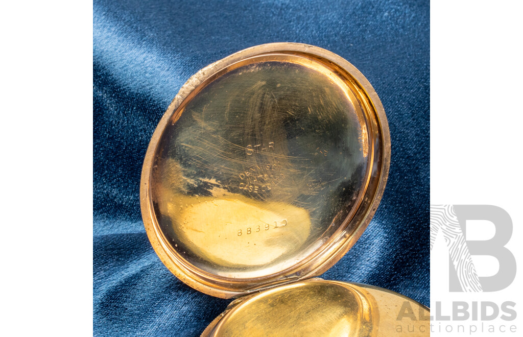 Vintage 9ct Lined Pocket Watch - 883910