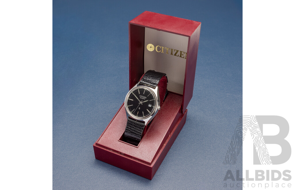Vintage Citizen Quartz Black Face Watch - 37-4415