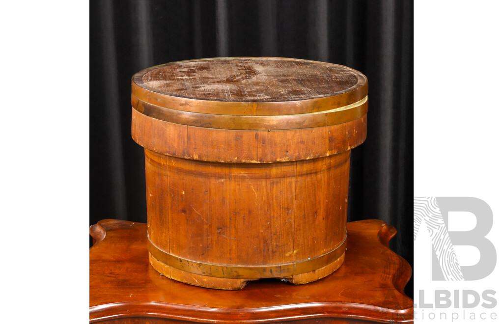 Japanese Elm Lidded Well Bucket