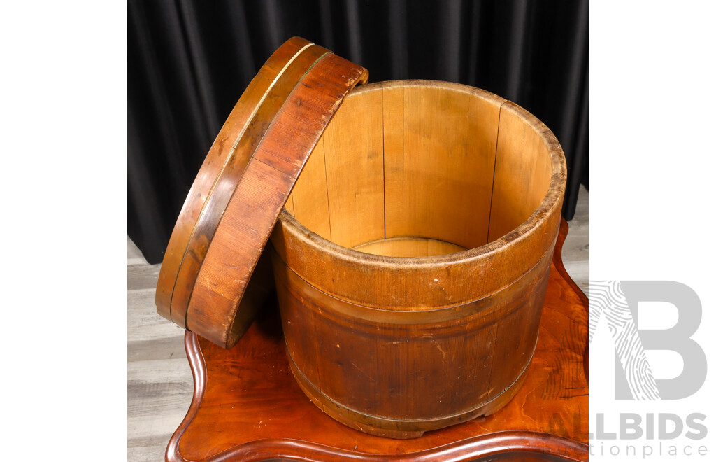 Japanese Elm Lidded Well Bucket