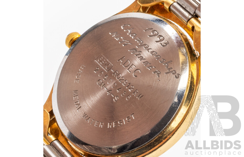 Vintage Adec Quartz Gold Tone Watch - 6B10-R02912