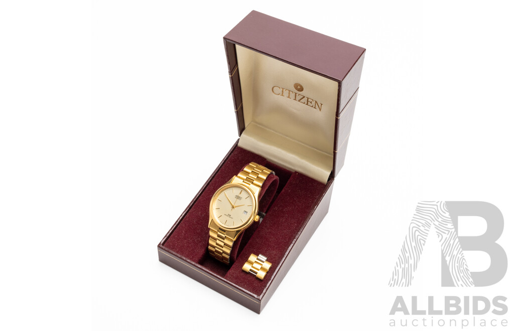 Vintage Adec Quartz Gold Tone Watch - 6B10-R02912