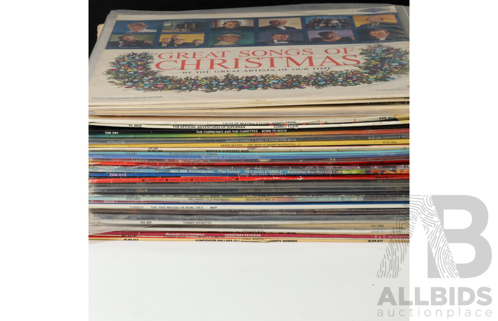 Large Collection of Popular Music LP Records