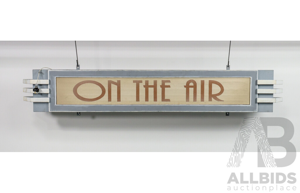 Bespoke Theatrical ‘ON THE AIR’ Illuminated Radio Studio Light Box