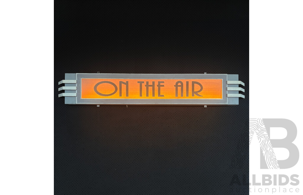 Bespoke Theatrical ‘ON THE AIR’ Illuminated Radio Studio Light Box