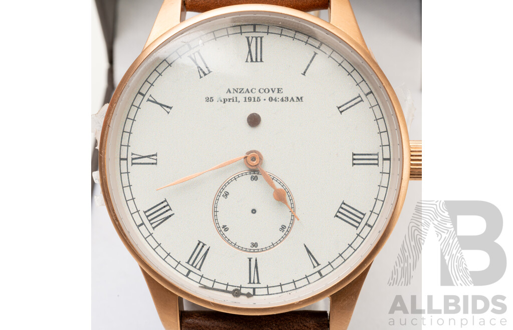 Rose Gold Tone Gallipoli Diggers Watch From the Bradford Exchange