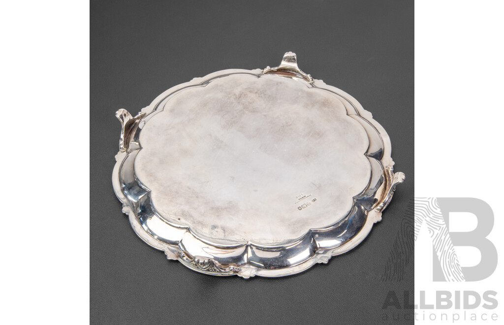 Antique Sterling Silver Tray, Henry Stratford, Sheffield, 1890
