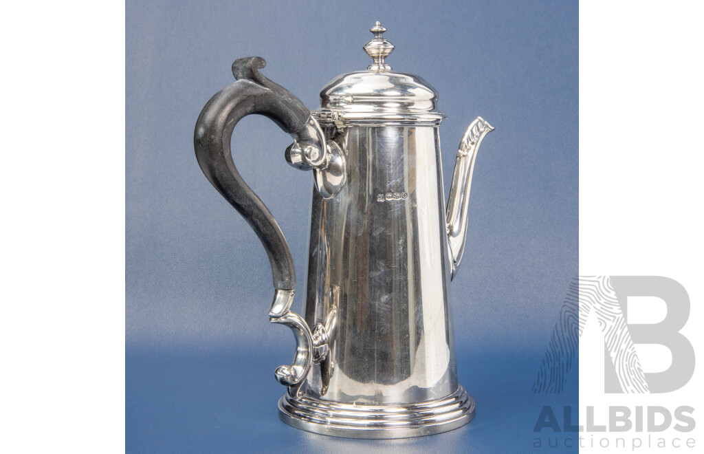 Sterling Silver Coffee Pot, Martin Hall & Co Ltd, Seffield, 1931