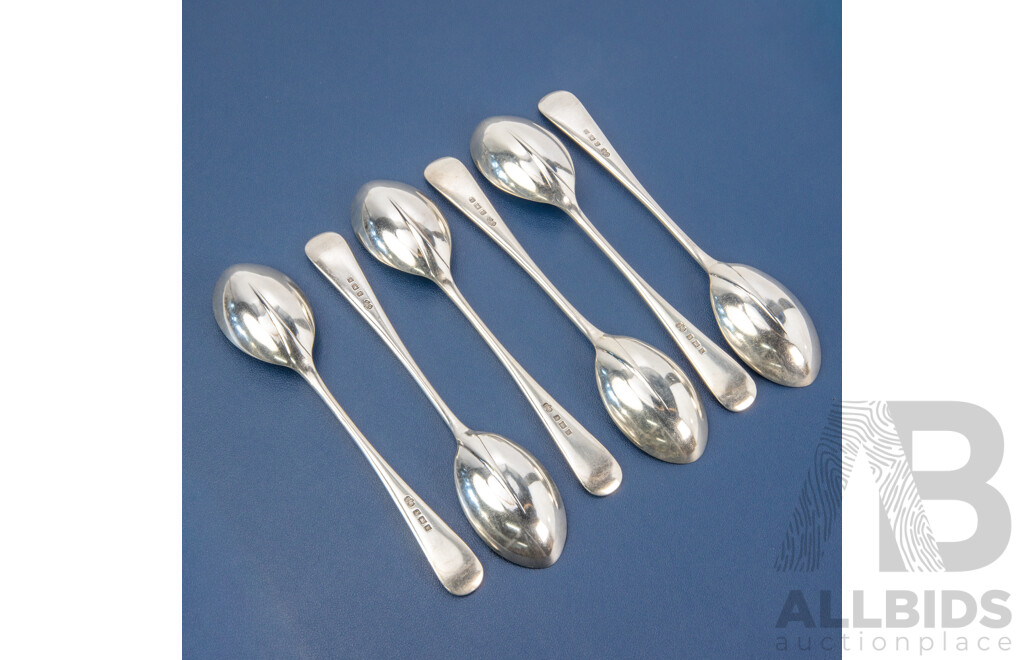 Six Edwardian Sterling Silver Spoons, Elkington & Co Ltd, Birmingham, 1909