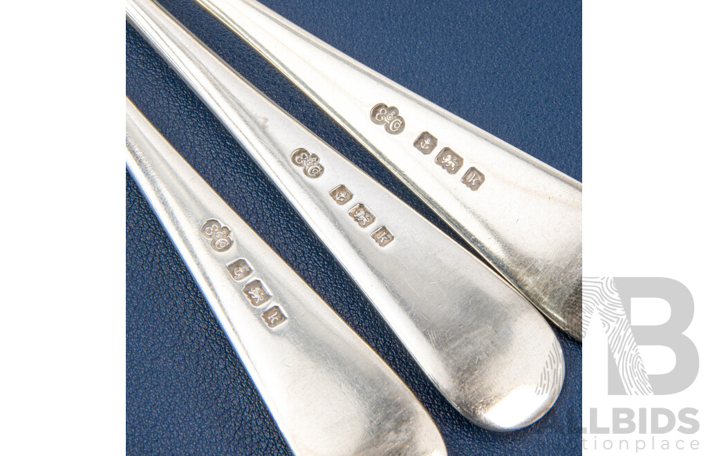 Six Edwardian Sterling Silver Spoons, Elkington & Co Ltd, Birmingham, 1909