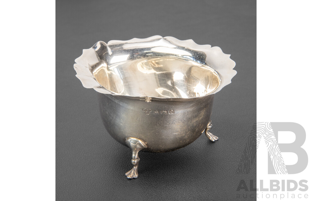 Vintage Sterling Silver Scalloped Edge Bowl, Harrods Ltd, Birmingham, 1938