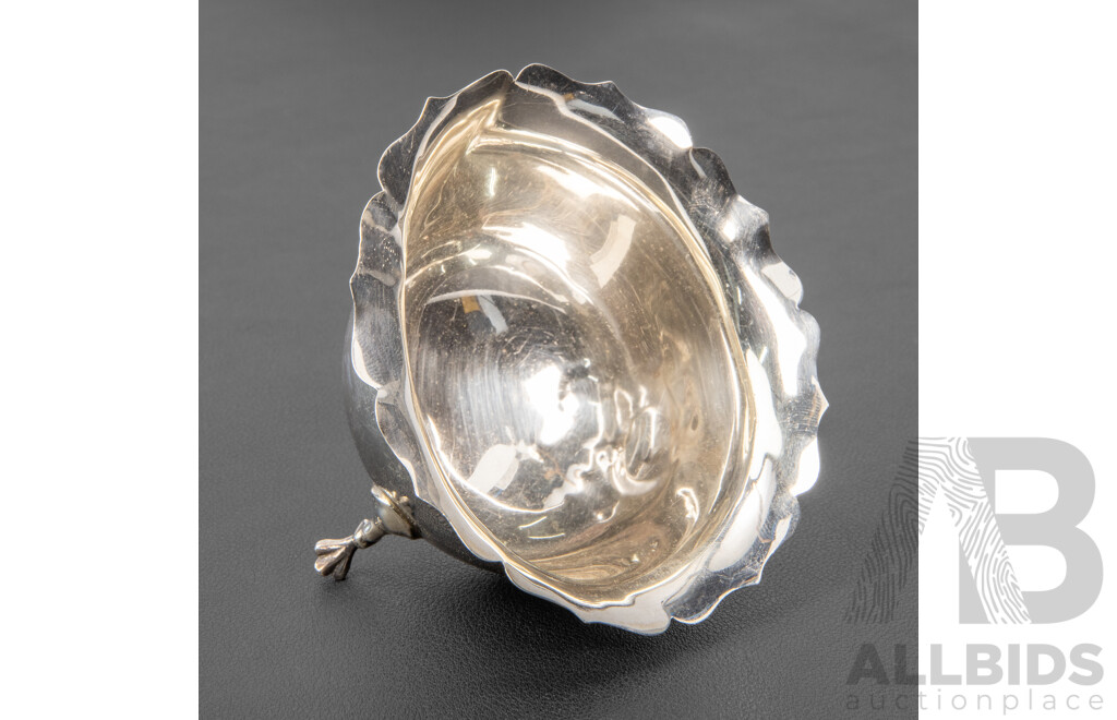 Vintage Sterling Silver Scalloped Edge Bowl, Harrods Ltd, Birmingham, 1938