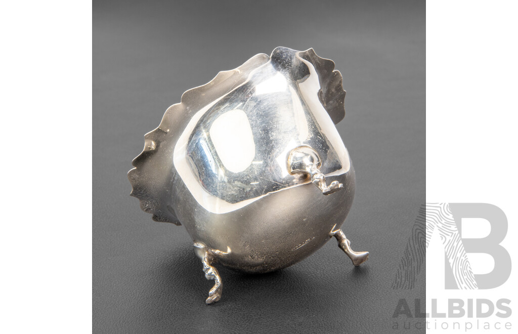 Vintage Sterling Silver Scalloped Edge Bowl, Harrods Ltd, Birmingham, 1938