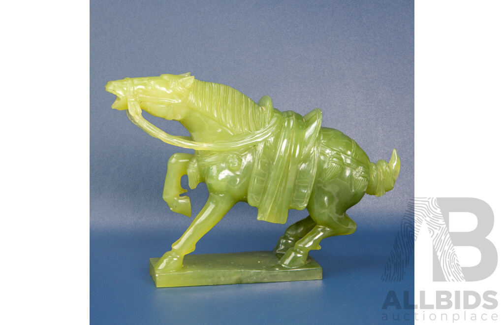 Nicely Carved Chinese Nephrite Horse Figure