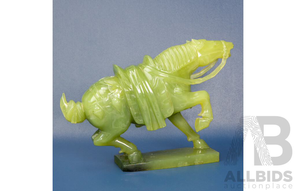 Nicely Carved Chinese Nephrite Horse Figure
