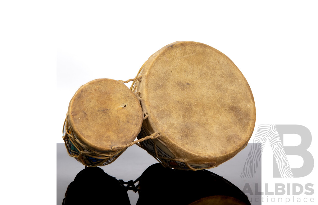 Traditional Moroccan Tbilat Handcrafted Drums