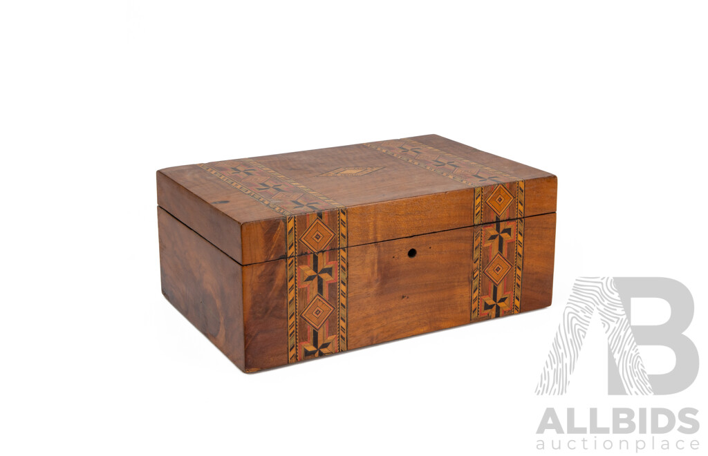 Victorian Tunbridge Ware Marquetry Work Box