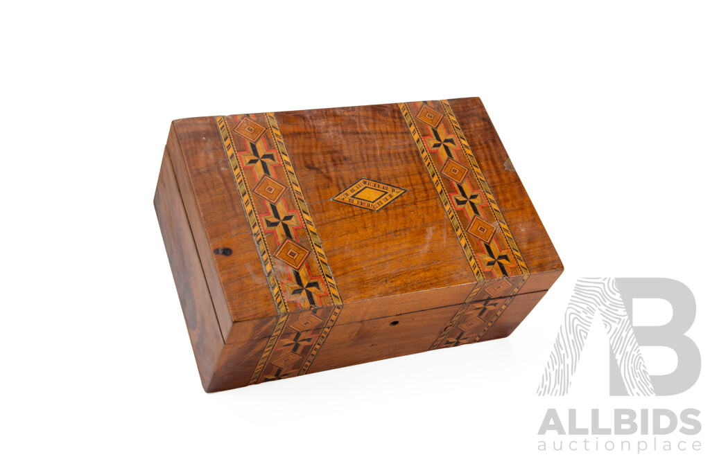 Victorian Tunbridge Ware Marquetry Work Box