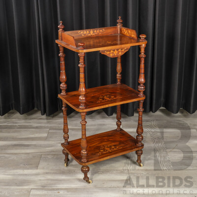 Victorian Walnut Three Tier What-Not