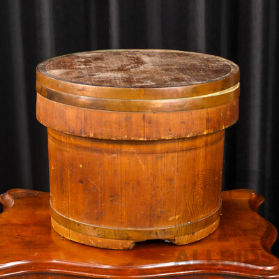 Japanese Elm Lidded Well Bucket