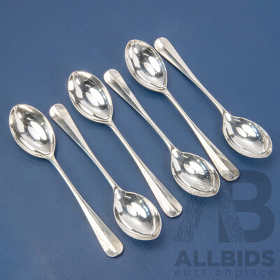 Six Edwardian Sterling Silver Spoons, Elkington & Co Ltd, Birmingham, 1909
