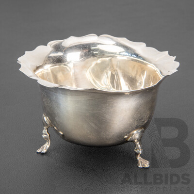 Vintage Sterling Silver Scalloped Edge Bowl, Harrods Ltd, Birmingham, 1938