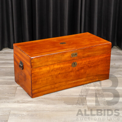 Vintage Teak Shipping Trunk