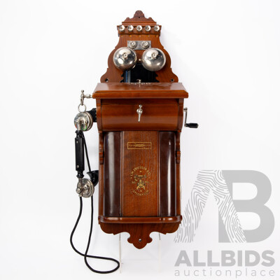 Vintage Wall Mount Commonwealth Ericsson Rotary Phone