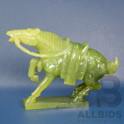 Nicely Carved Chinese Nephrite Horse Figure