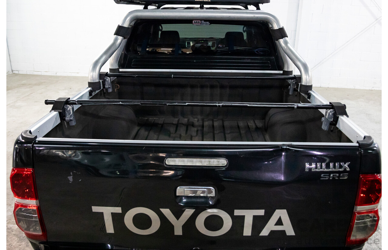 2/2012 Toyota Hilux SR5 (4x4) KUN26R MY12 Dual Cab P/Up Black Mica Turbo Diesel 3.0L