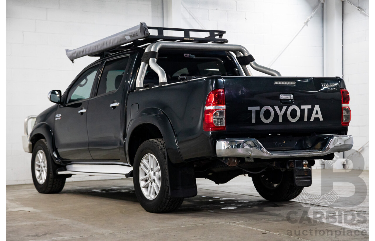 2/2012 Toyota Hilux SR5 (4x4) KUN26R MY12 Dual Cab P/Up Black Mica Turbo Diesel 3.0L